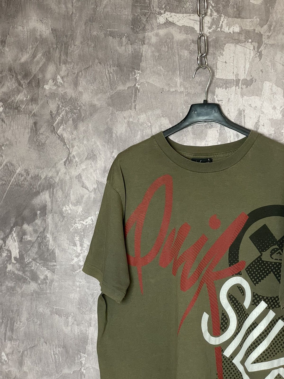 Affliction × Quiksilver × Vintage Vintage 90s Quiksilver Boxy Surf Skate Big Logo T Shirt Size US L / EU 52-54 / 3 - 6 Thumbnail