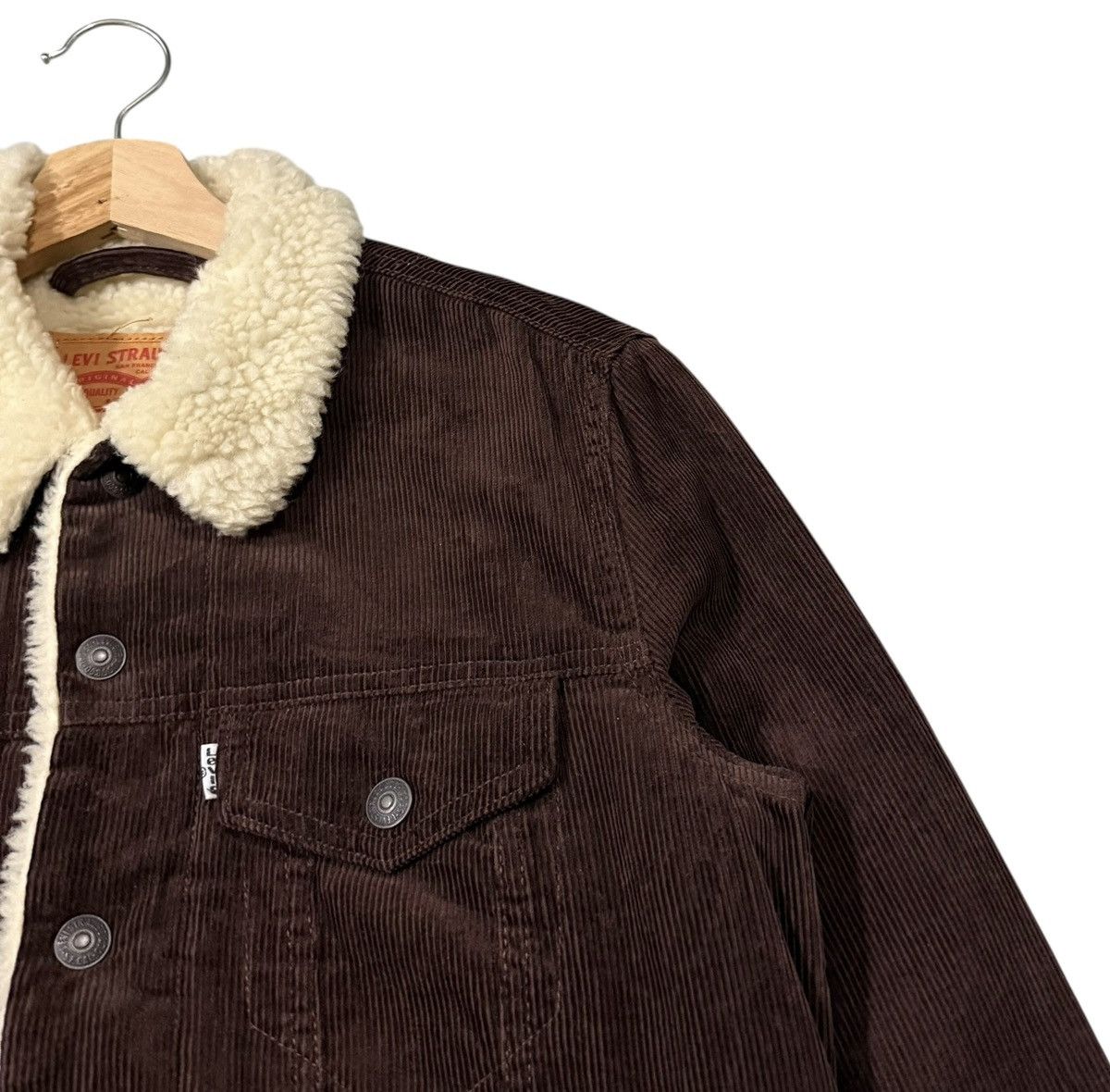 Levi's Vintage Levis Strauss & Co Corduroy Sherpa Fleece Jacket Size US XS / EU 42 / 0 - 2 Thumbnail