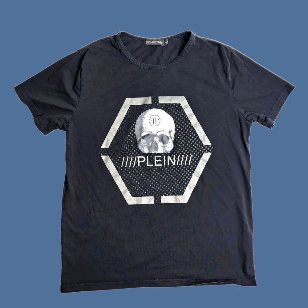 Philipp Plein PHILIPP PLEIN Platinum Cut Round Neck Skull Shirt Men's Size Small (Tag Large) Regular Fit Black Cotton Short Sleeve Skull Graphic Size US S / EU 44-46 / 1 - 1 Thumbnail