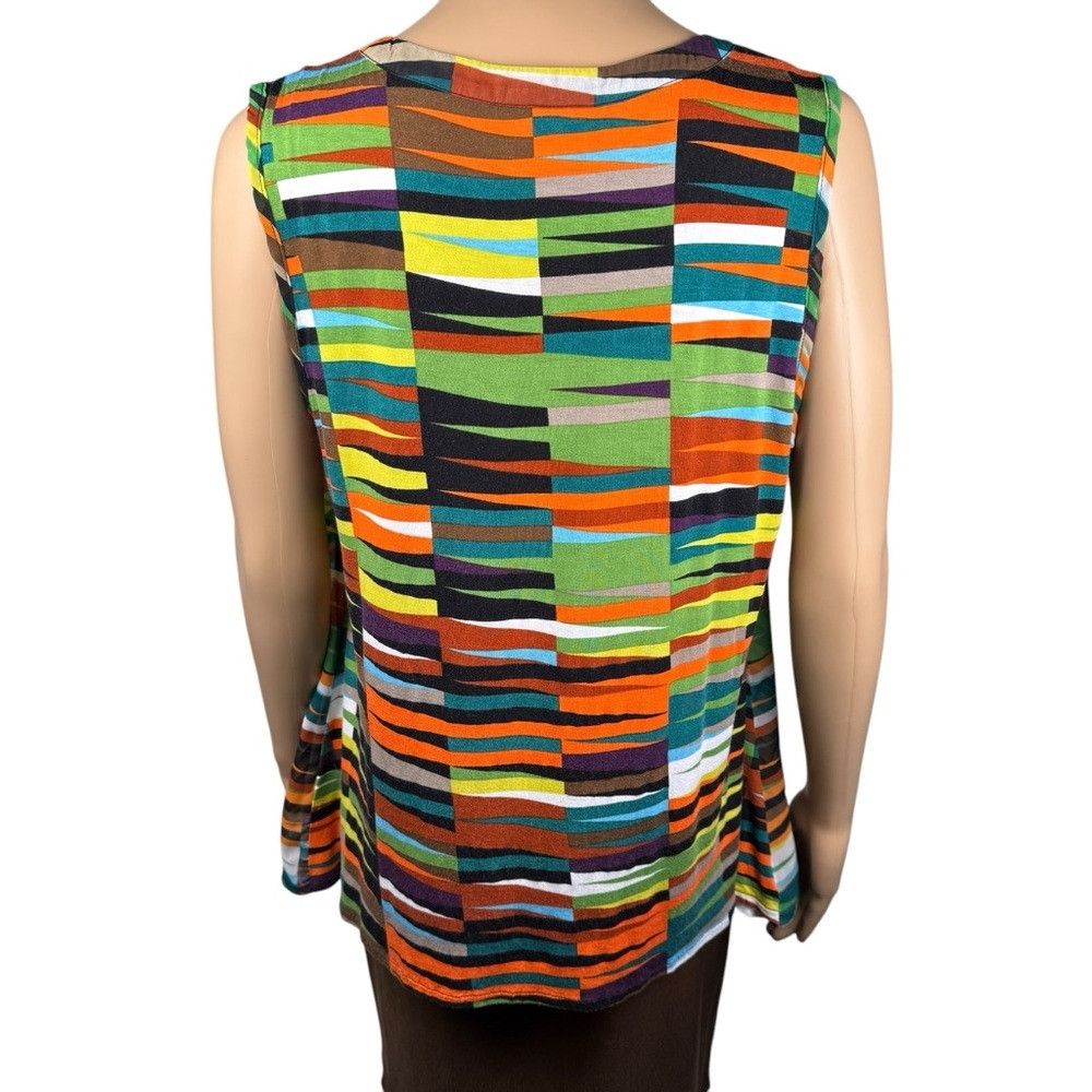 Other Dana Buchman Sleeveless Geometric Print Blouse Size L Size L / US 10 / IT 46 - 3 Thumbnail