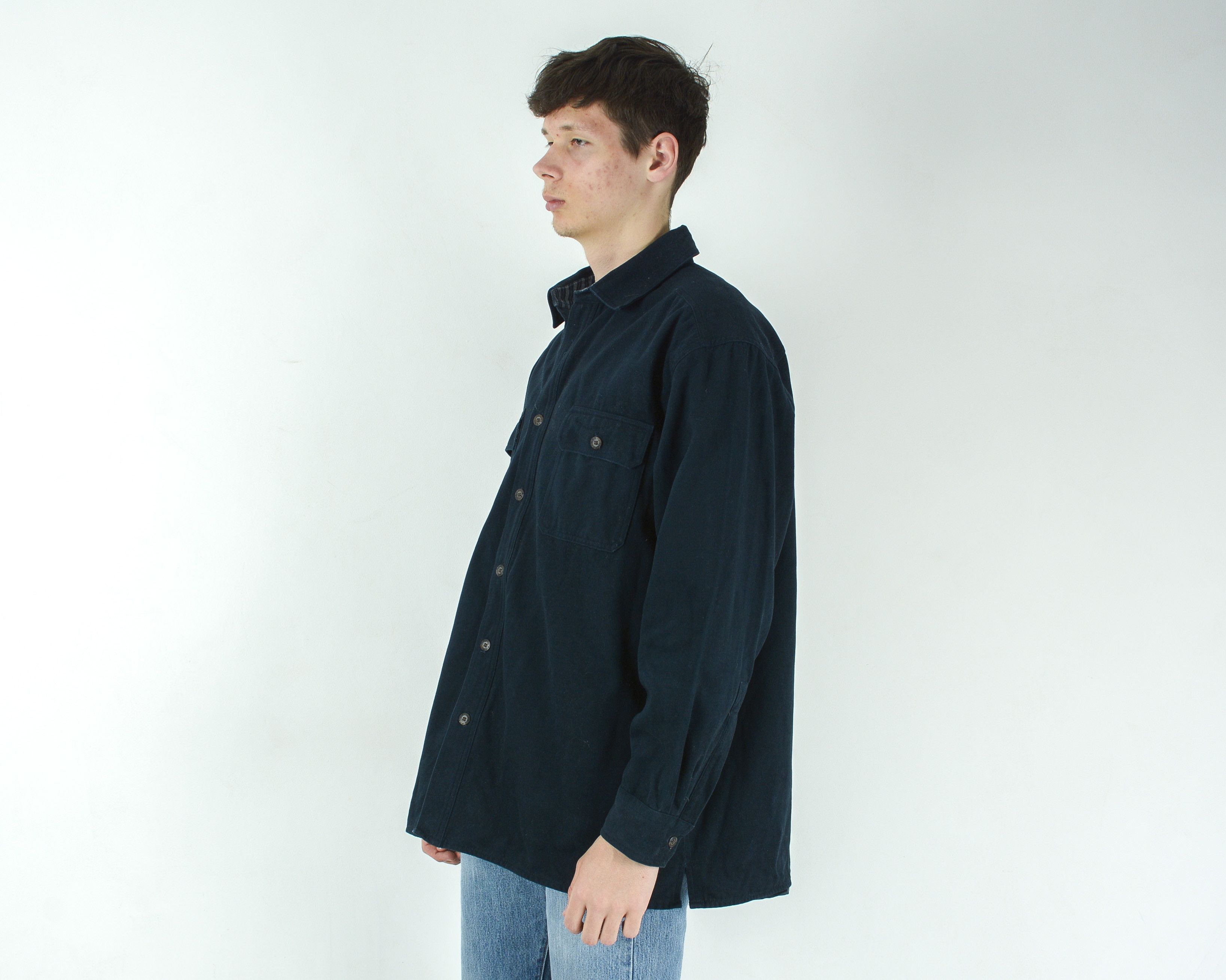 Levi's Men Casual Shirt Moleskin Oxford Chamois Jacket Western Size US XL / EU 56 / 4 - 4 Thumbnail