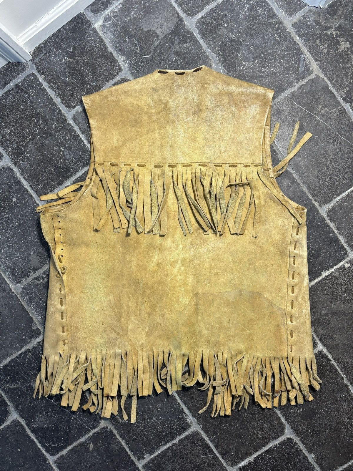 Vintage Vintage Leather Vest Western Tassel Cowboy Buckskin Deerskin Size US M / EU 48-50 / 2 - 3 Thumbnail
