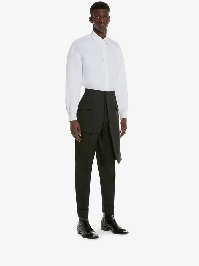 Alexander McQueen o1w1db10725 Cotton Poplin Shirt in White Size US XL / EU 56 / 4 - 3 Thumbnail