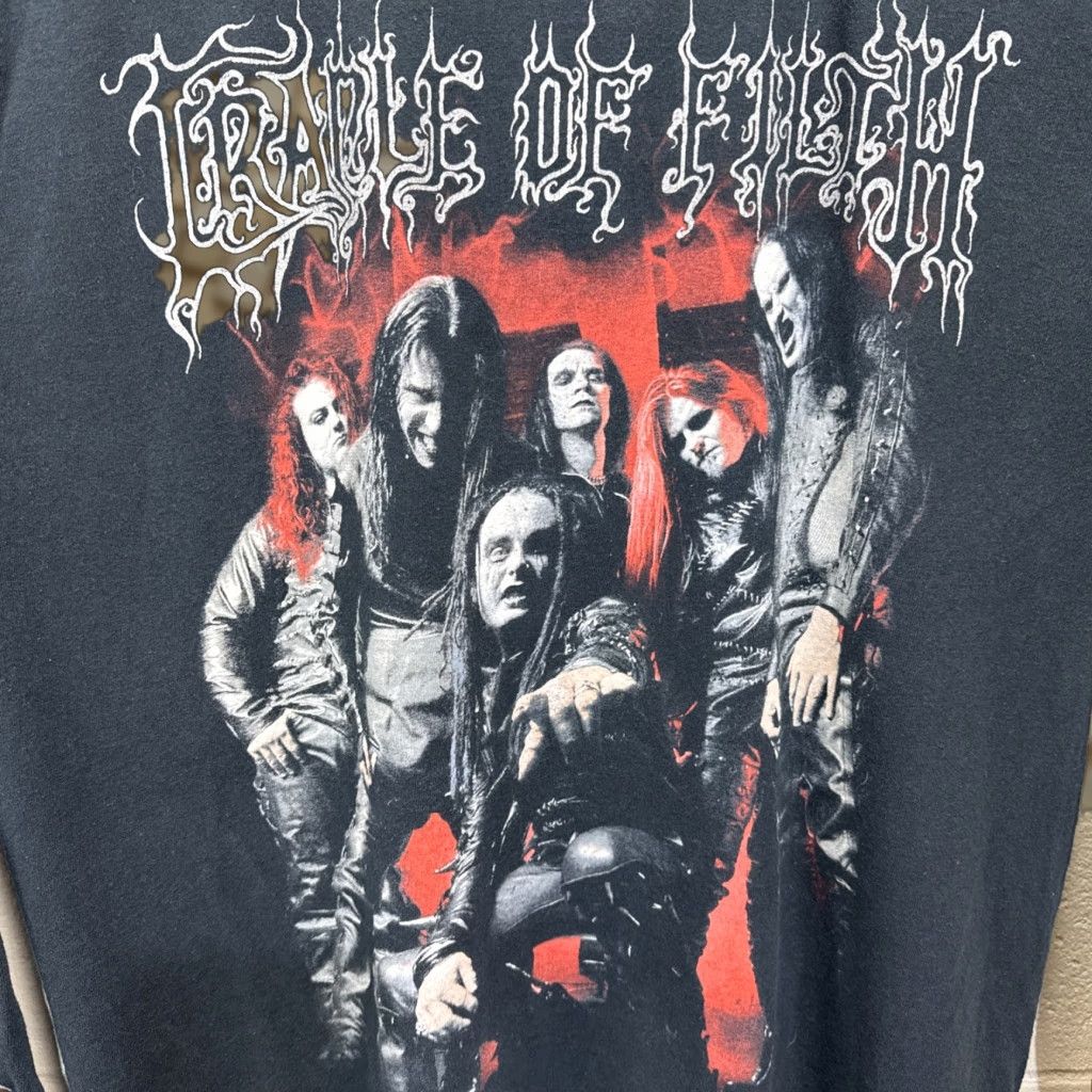 Gildan VINTAGE Cradle Of Filth Long Sleeve Shirt Black Men XL Graphic Print Logo 2000s Band Gothic Metal - Gildan Heavy Cotton Size US XL / EU 56 / 4 - 1 Thumbnail