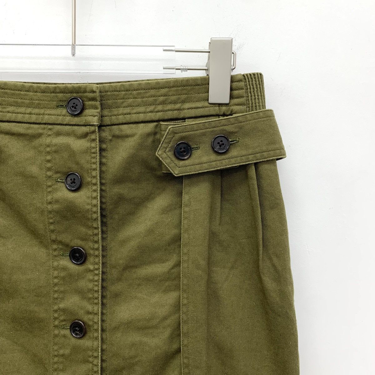 Yves Saint Laurent Yves Saint Laurent Army Green Button Design Mini Skirt K26WX Size 25" / US 0 / IT 36 - 3 Thumbnail