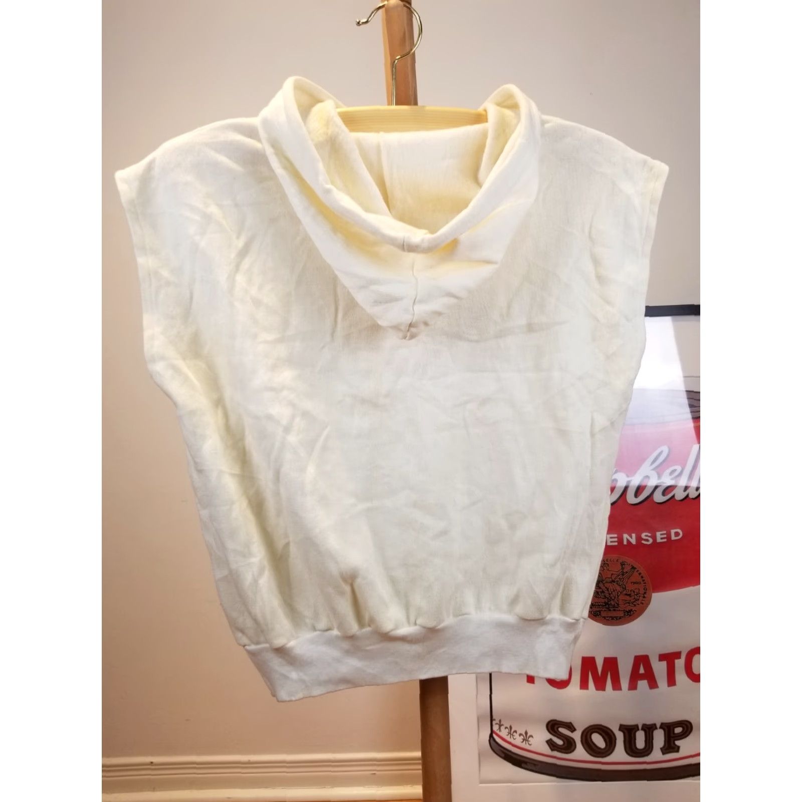 Vintage VINTAGE 80' SAN FRANCISCO CALIFORNIA HOODED SLEEVELESS SWEATSHIRT SZ MEDIUM Shirt Mens Adult M White Size US M / EU 48-50 / 2 - 6 Thumbnail