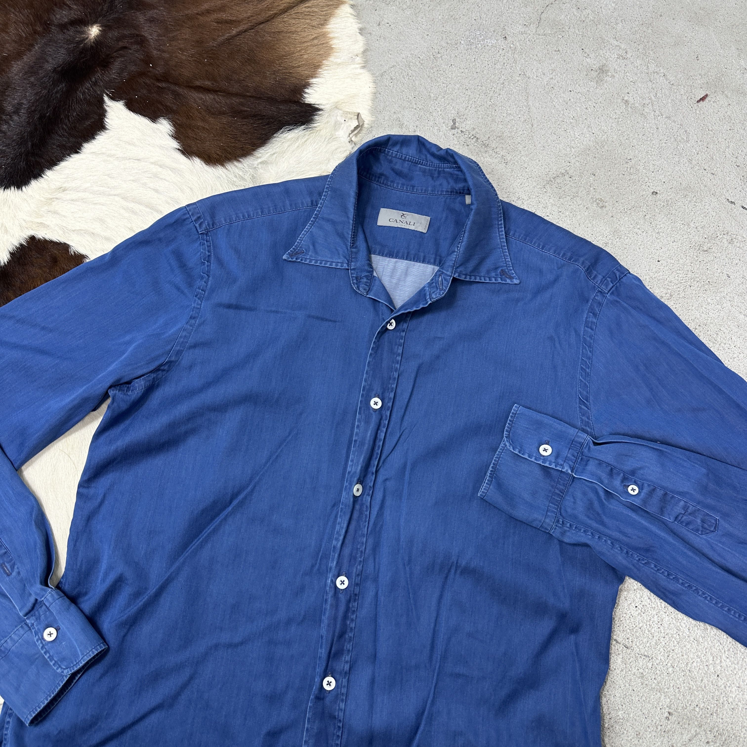 Canali Vintage Denim Streetwear Canali Jeans Shirt Y2K Size US L / EU 52-54 / 3 - 4 Thumbnail