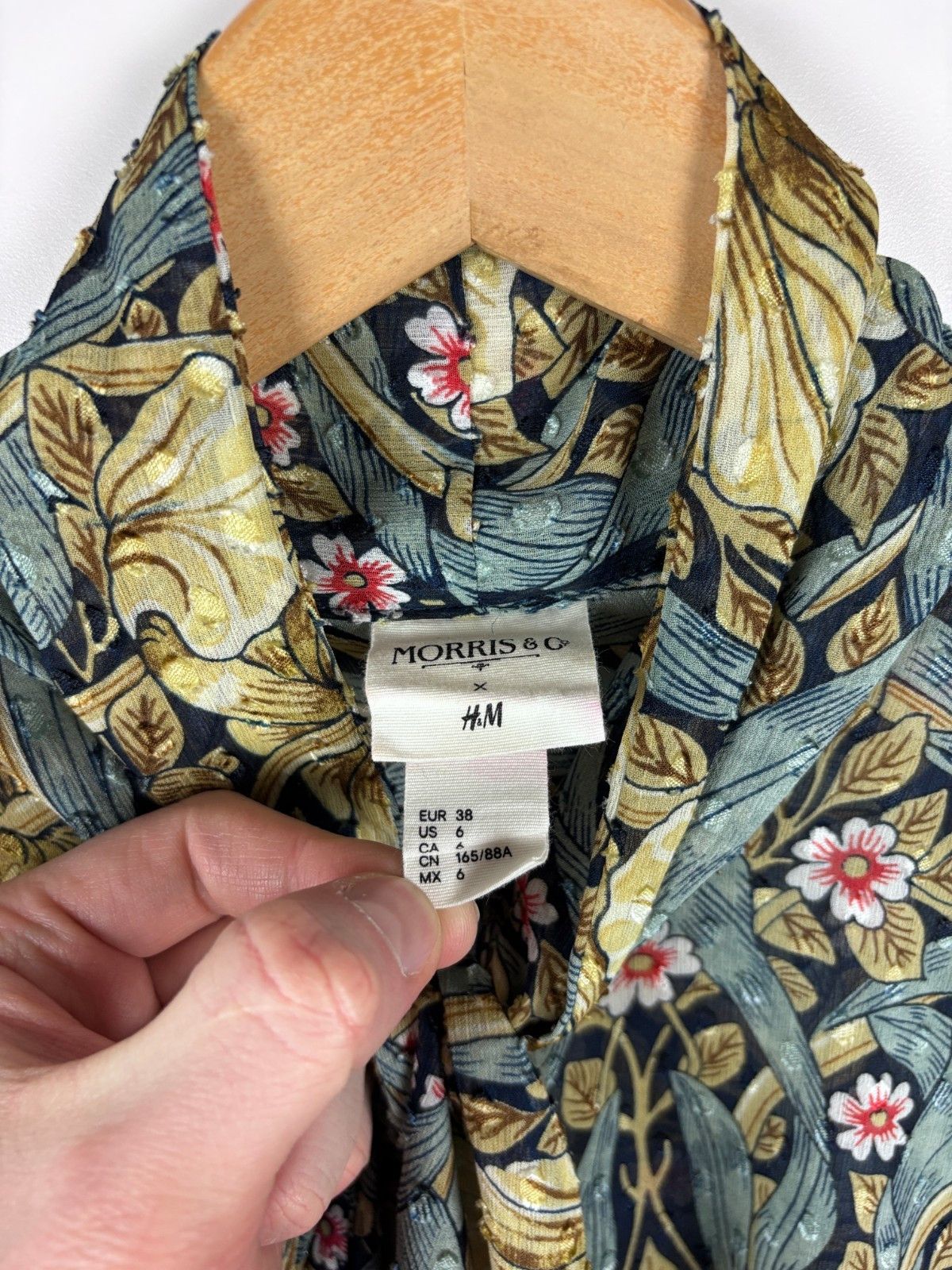 H&M Morris & Co x H&M Floral Chiffon Blouse Multicolor US 6 Size M / US 6-8 / IT 42-44 - 5 Thumbnail