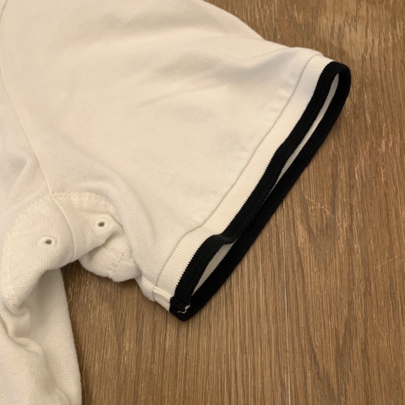 Polo Ralph Lauren VINTAGE Polo Ralph Lauren PRLC Crest Patch Collar Dress Rugby Stripe White & Blue Large 2XL Mens Polo Shirt Size US XXL / EU 58 / 5 - 5 Thumbnail