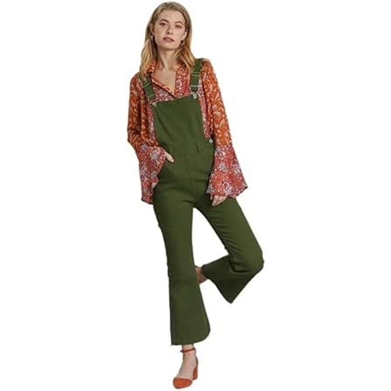 Other Umgee Army Green Denim Overalls With Raw Hem - Sz S Size 27" / US 4 / IT 40 - 1 Thumbnail