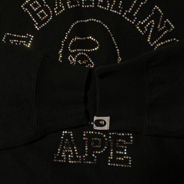 Bape × Swarovski 🔥Aoyama Exclusive🔥 Swarovski College Logo Pullover Hoodie Size US L / EU 52-54 / 3 - 7 Thumbnail