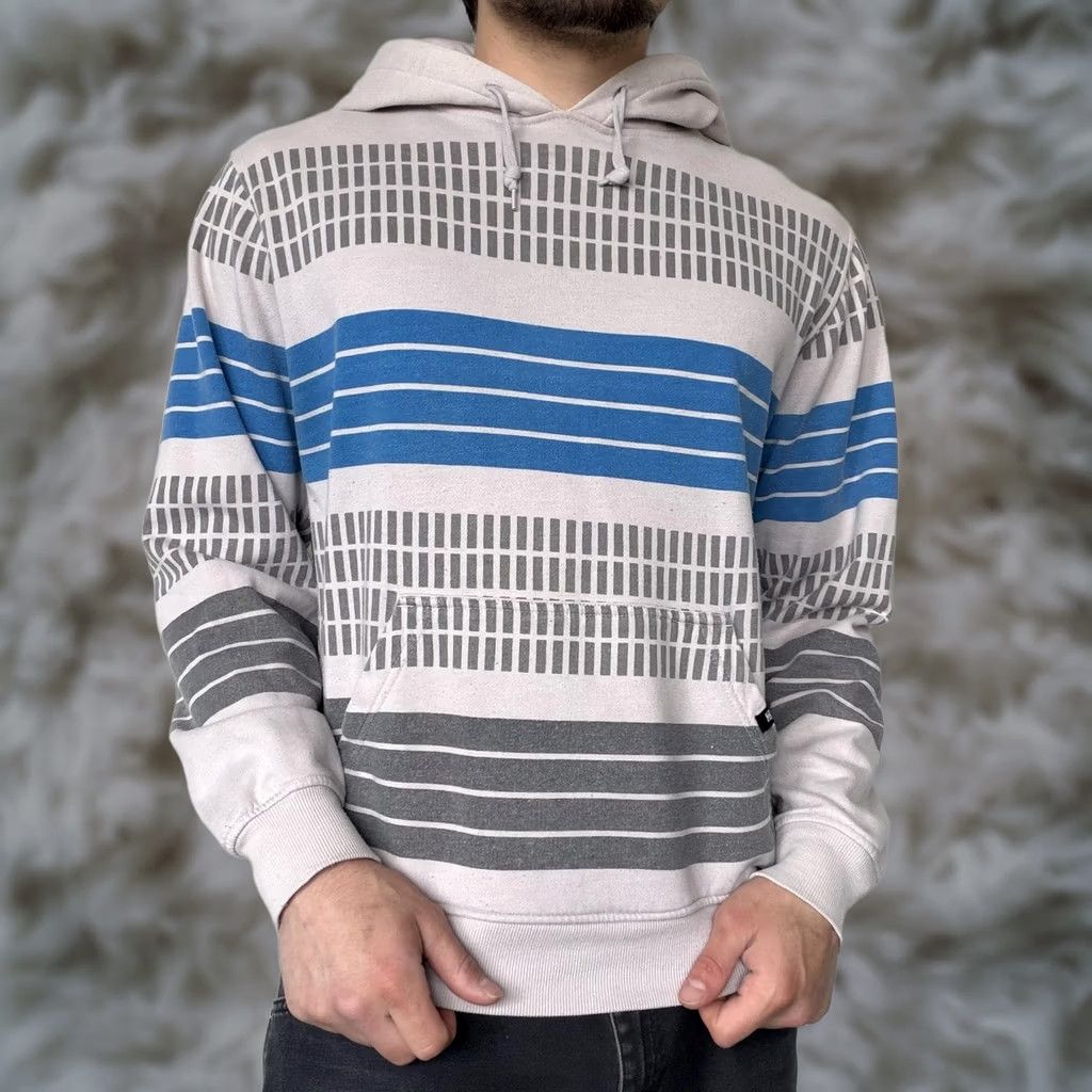 Vintage VINTAGE DC Shoes Hoodie Striped Small Beige Blue Fleece Pullover Sweatshirt Mens S Knit Crew Neck Hooded Pockets Sweatshirt Size US S / EU 44-46 / 1 - 1 Thumbnail
