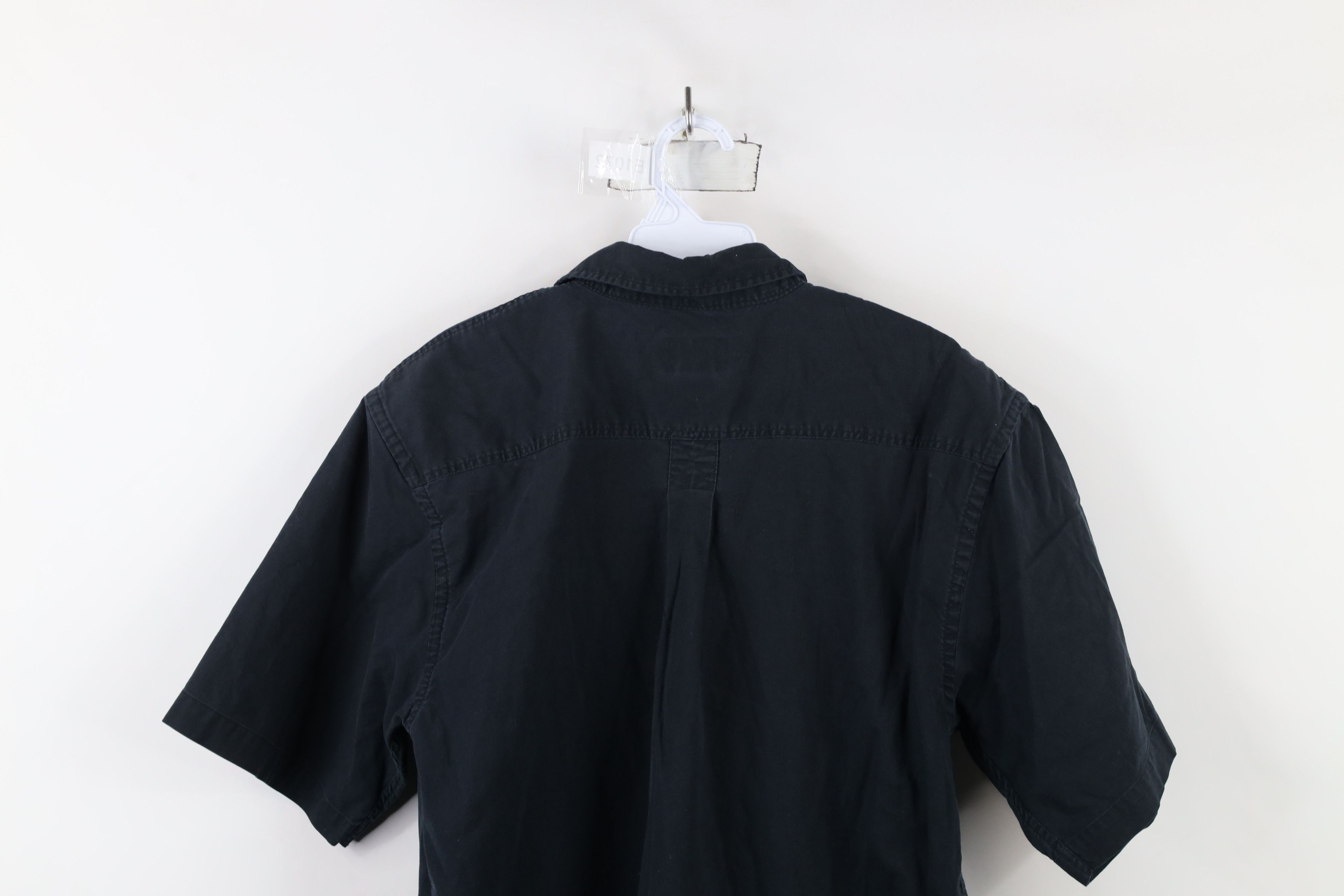 Vintage Vintage 90s Streetwear Short Sleeve Button Shirt Black Size US M / EU 48-50 / 2 - 10 Thumbnail