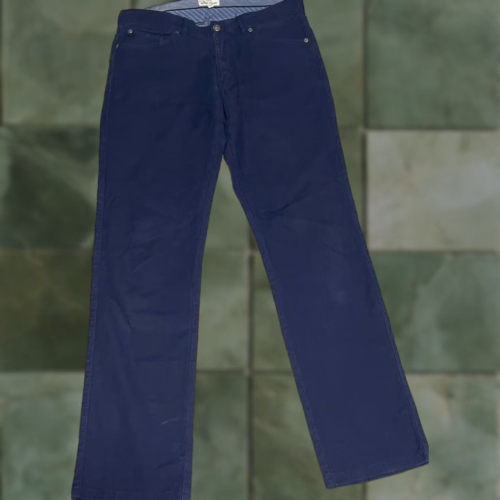 Peter Millar Peter Millar Pants Mens 34x31 Navy Crown Vintage 5-Pocket Canvas Pants Blue 5-Pocket Stretch Classic Preppy Business Casual Mens Size US 34 / EU 50 - 1 Thumbnail