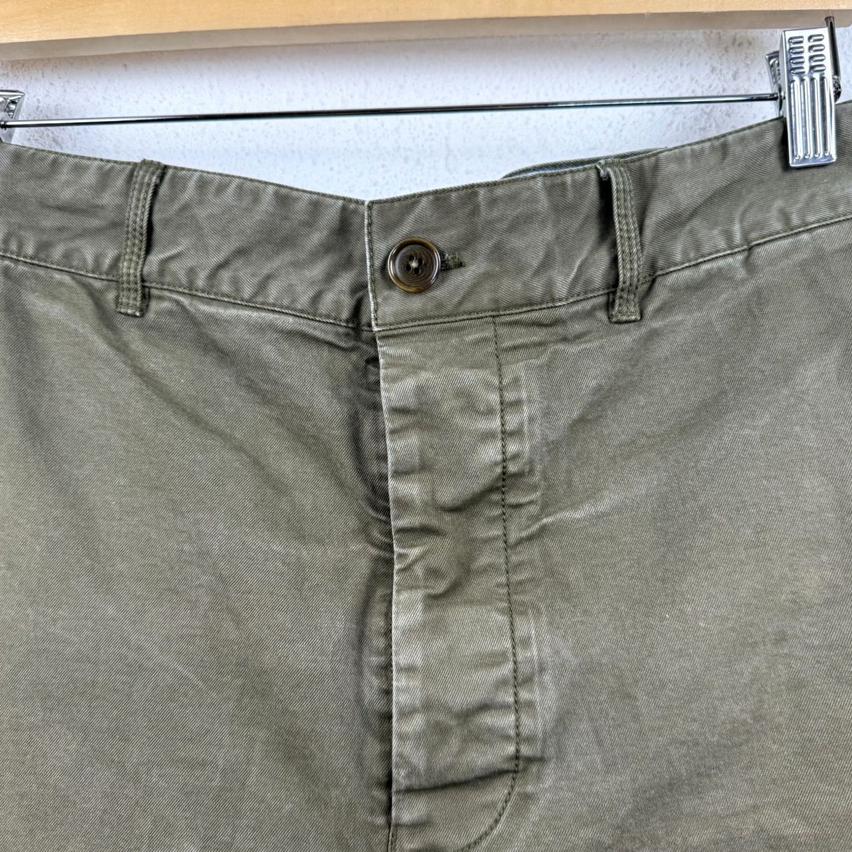 Alex Mill Alex Mill Pants Mens 34 Olive Green Chino Casual Casual Wear Straight Leg 27in Inseam 33w 27l Regular Rise 13in Button Zip Size US 34 / EU 50 - 5 Thumbnail