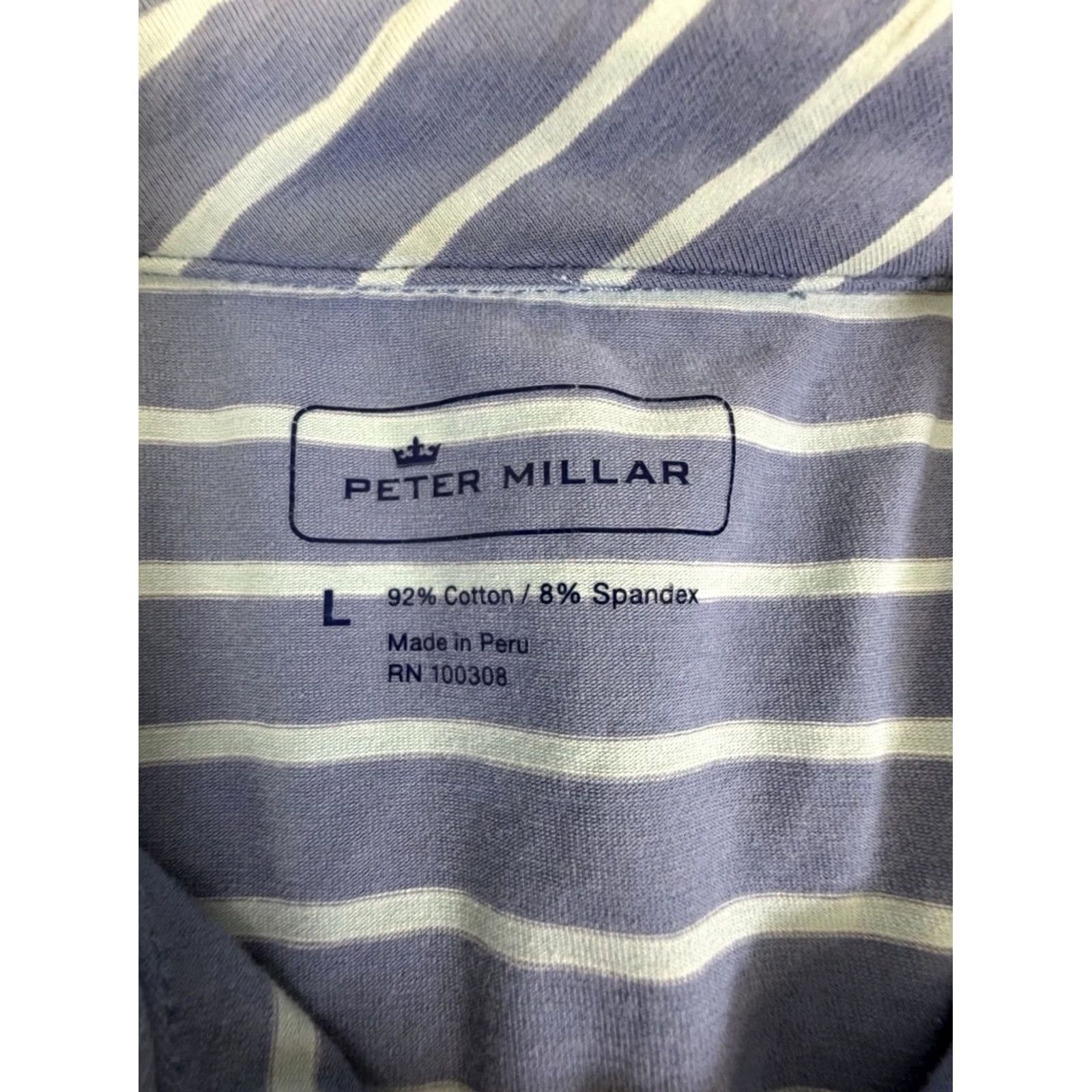 Peter Millar Peter Millar Comfort Polo Shirt Regular L Blue Stripes Golf Performance Men Size US L / EU 52-54 / 3 - 5 Thumbnail