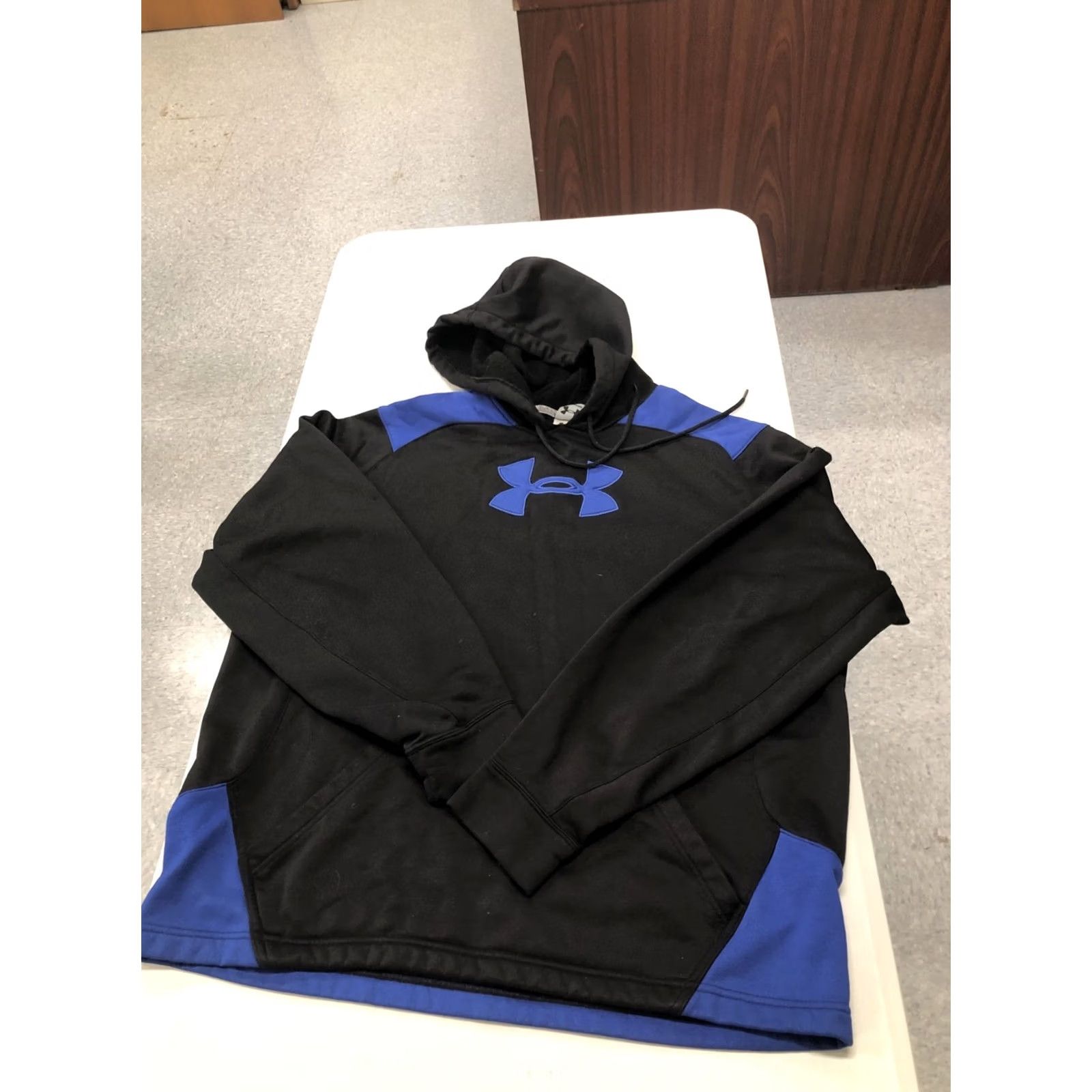 Under Armour VINTAGE Under Armour Hoodie Men L Black Blue Logo Loose Fit Hooded Pullover Regular Storm Outdoor Running & Jogging Size US L / EU 52-54 / 3 - 3 Thumbnail