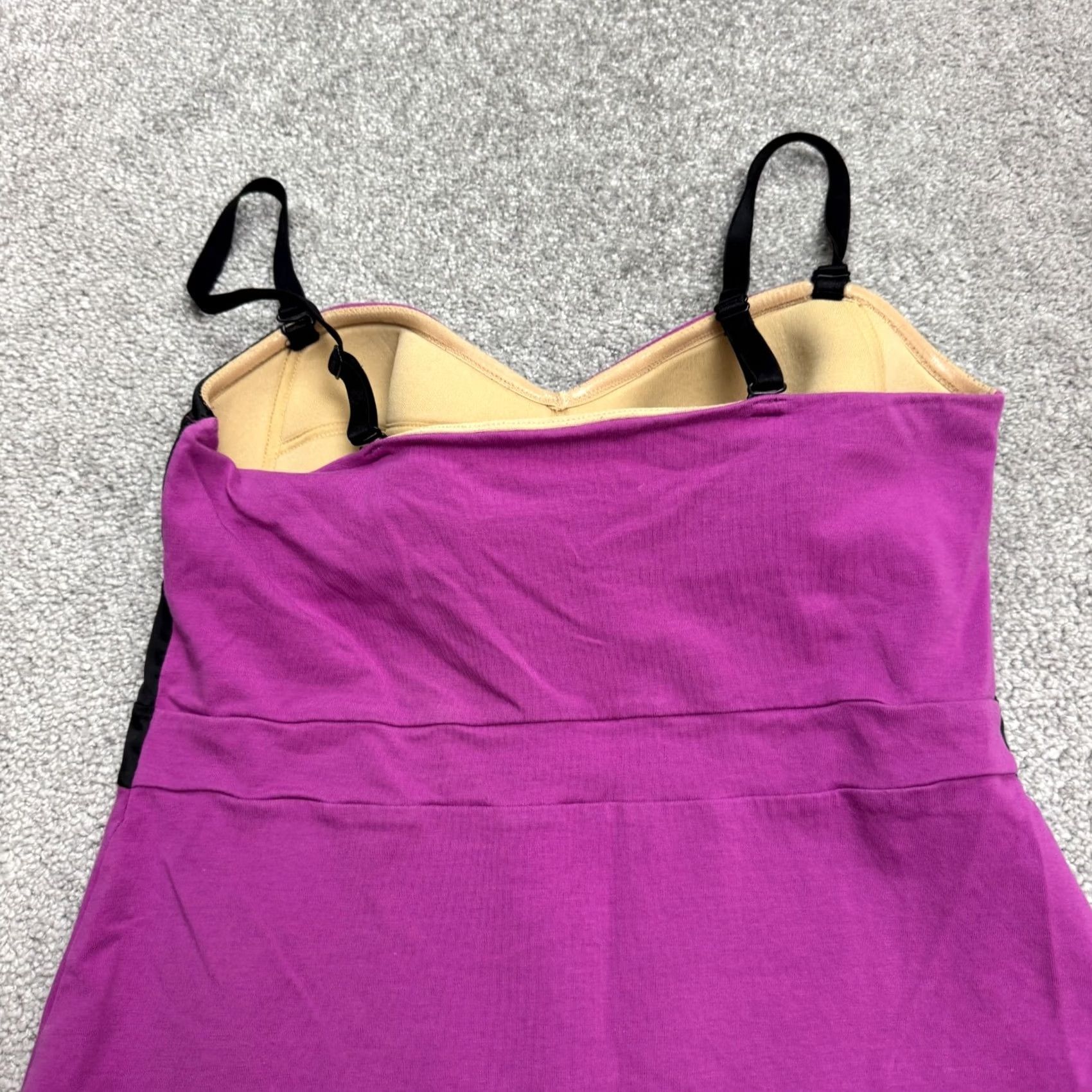 Victoria's Secret Victoria's Secret Purple Black Colorblock Cotton Blend Tank Midi Dress Womens Medium Size M / US 6-8 / IT 42-44 - 3 Thumbnail