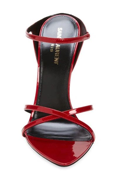 Saint Laurent Paris o1b1hav111224 Gippy Pointed Toe Sandals in Red Size US 6.5 / IT 36.5 - 4 Thumbnail