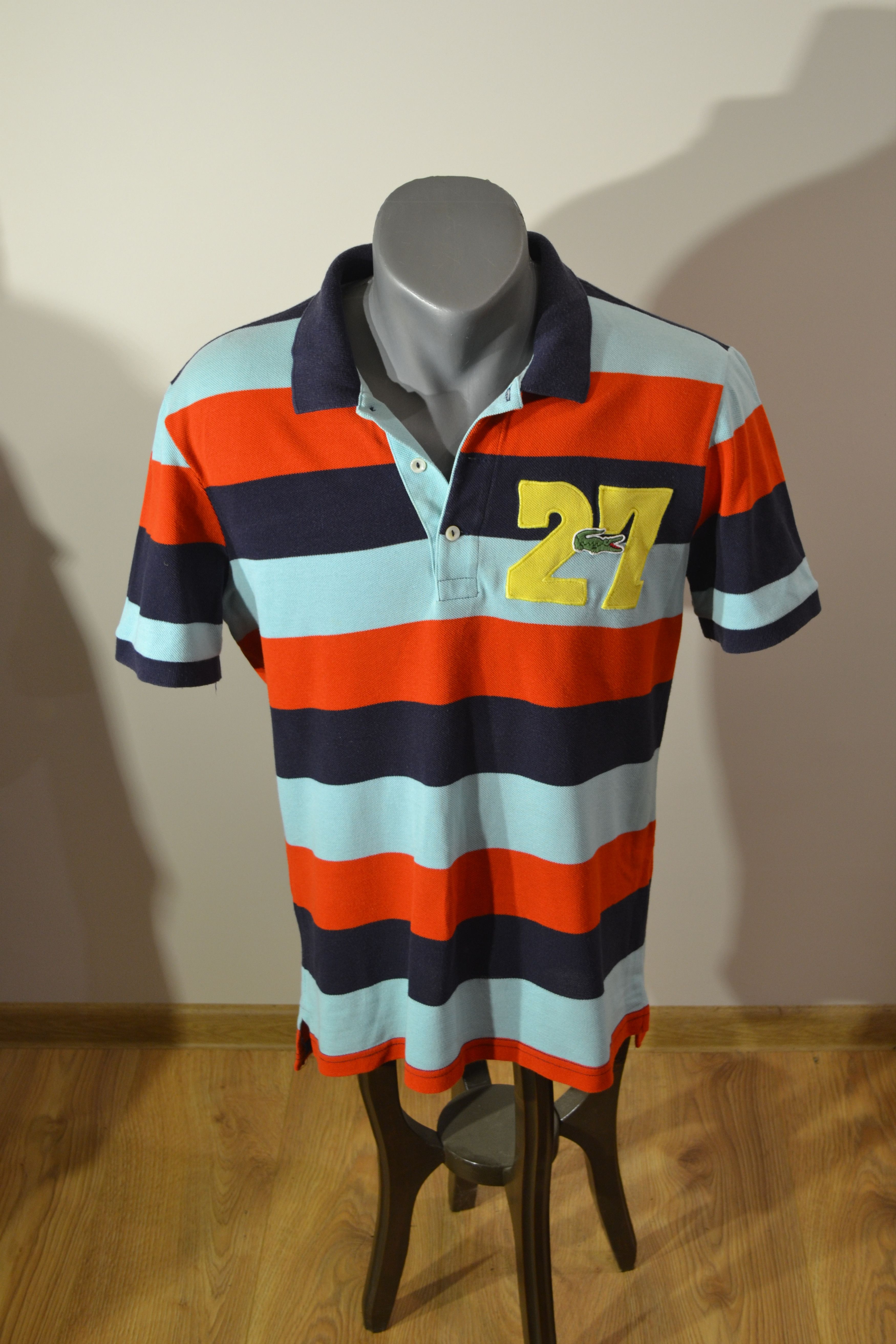 Lacoste Vintage Lacoste Polo Shirt – Striped Retro Rugby Style – M Size US M / EU 48-50 / 2 - 2 Thumbnail