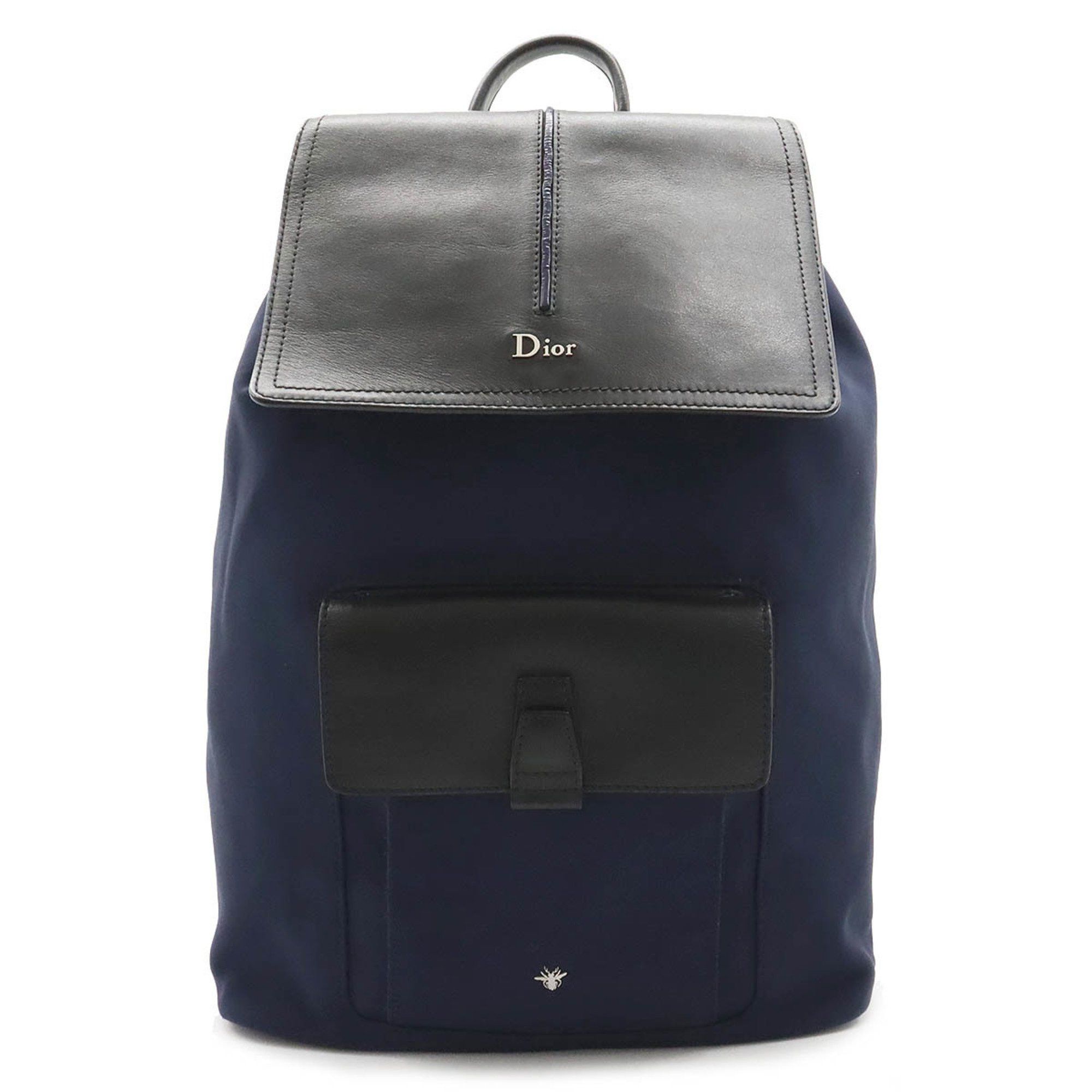 image of Christian Dior Women's Nylon Canvas Backpack Navy Black