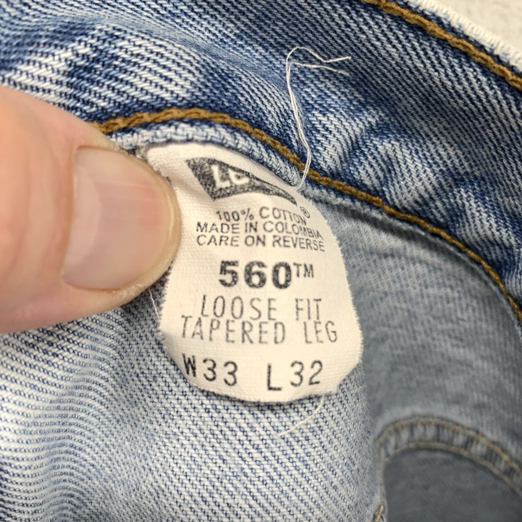 Levi's VINTAGE Levi's 560 Jeans Men 33x32 Blue Distressed Tapered 90s Grunge Size US 33 - 4 Thumbnail