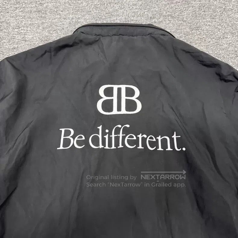 Balenciaga Balenciaga Black 'Be different' Slogan Coach Jacket Size US XS / EU 42 / 0 - 3 Thumbnail