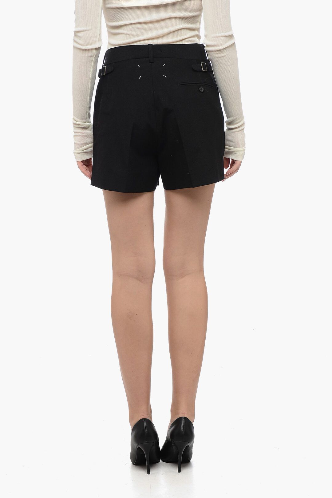 Maison Margiela og1mm1224 Wool Blend Short in Black Size 30" / US 8 / IT 44 - 2 Thumbnail
