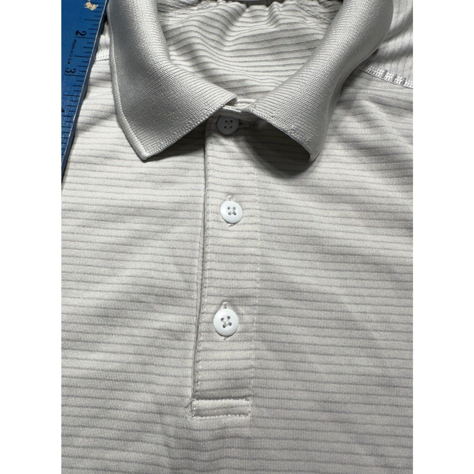 Lululemon Lululemon Polo Shirt Mens Size Large Golf Stretch Evolution White FLAW Glasses? Size US L / EU 52-54 / 3 - 7 Thumbnail