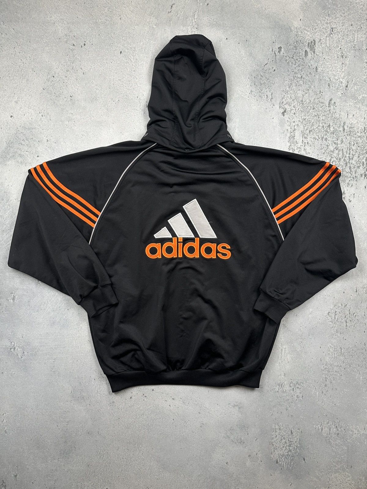 Adidas Vintage Y2K Adidas Hooded Track Jacket Stripes Oversized Fit Size US XL / EU 56 / 4 - 1 Thumbnail