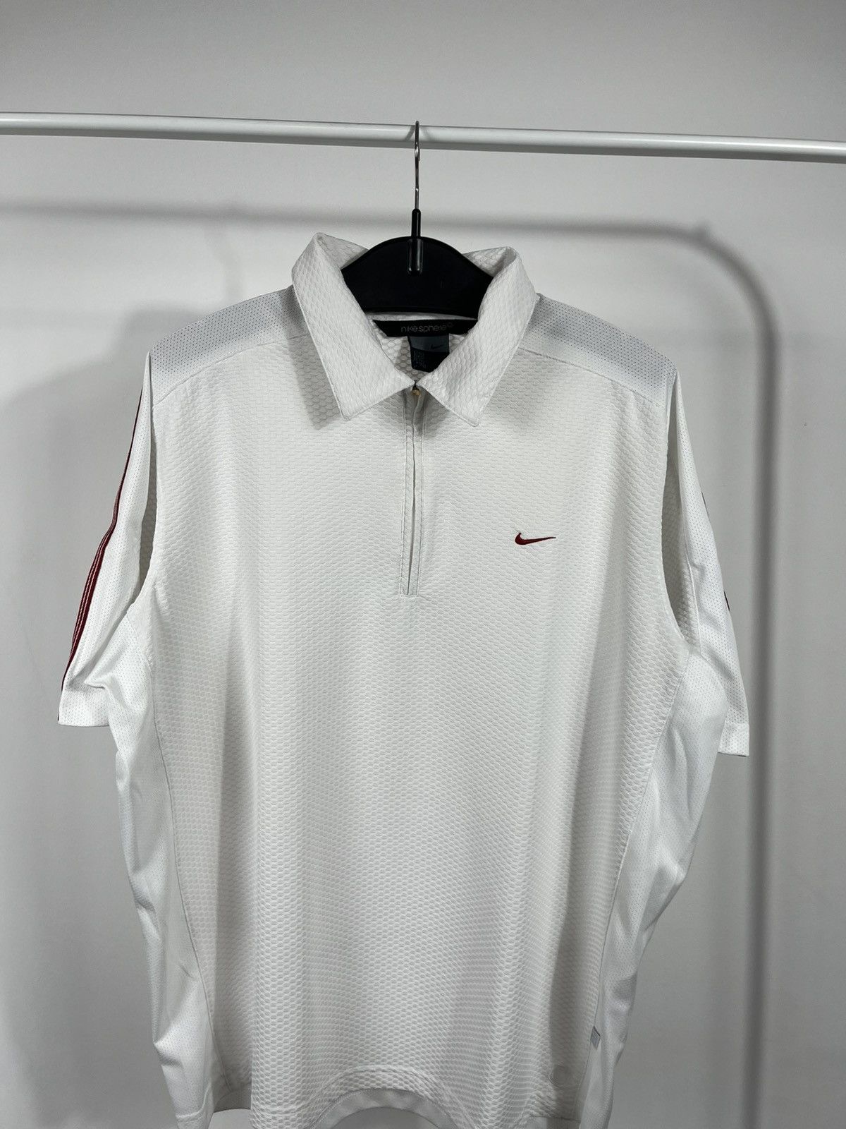 Nike Nike Sphere White Tennis Zip Polo Shirt Size L Size US L / EU 52-54 / 3 - 2 Thumbnail