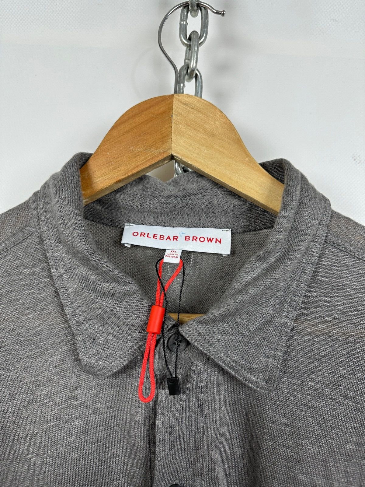 Orlebar Brown Orlebar Brown Linen Grey Polo Shirt Size US XXL / EU 58 / 5 - 16 Thumbnail