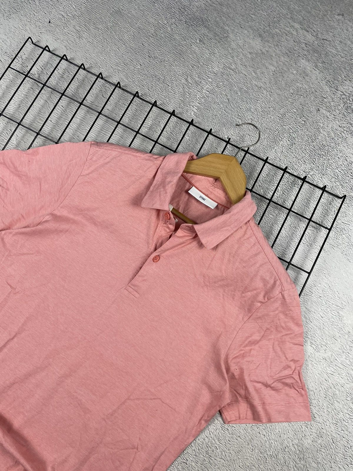 SPOKE Spoke London Polo Shirt Mens Rose Collar Stripes M size Size US M / EU 48-50 / 2 - 2 Thumbnail