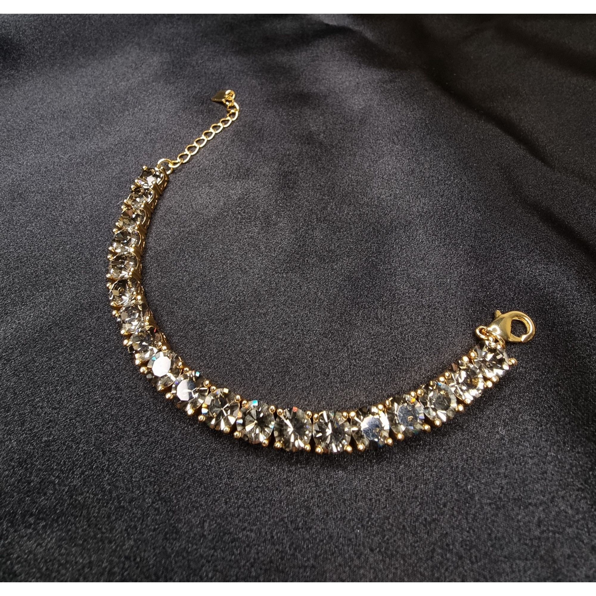 Vintage Limited Edition Park Lane Smoky Rhinestone Bracelet Gold-Ton Size ONE SIZE - 6 Thumbnail
