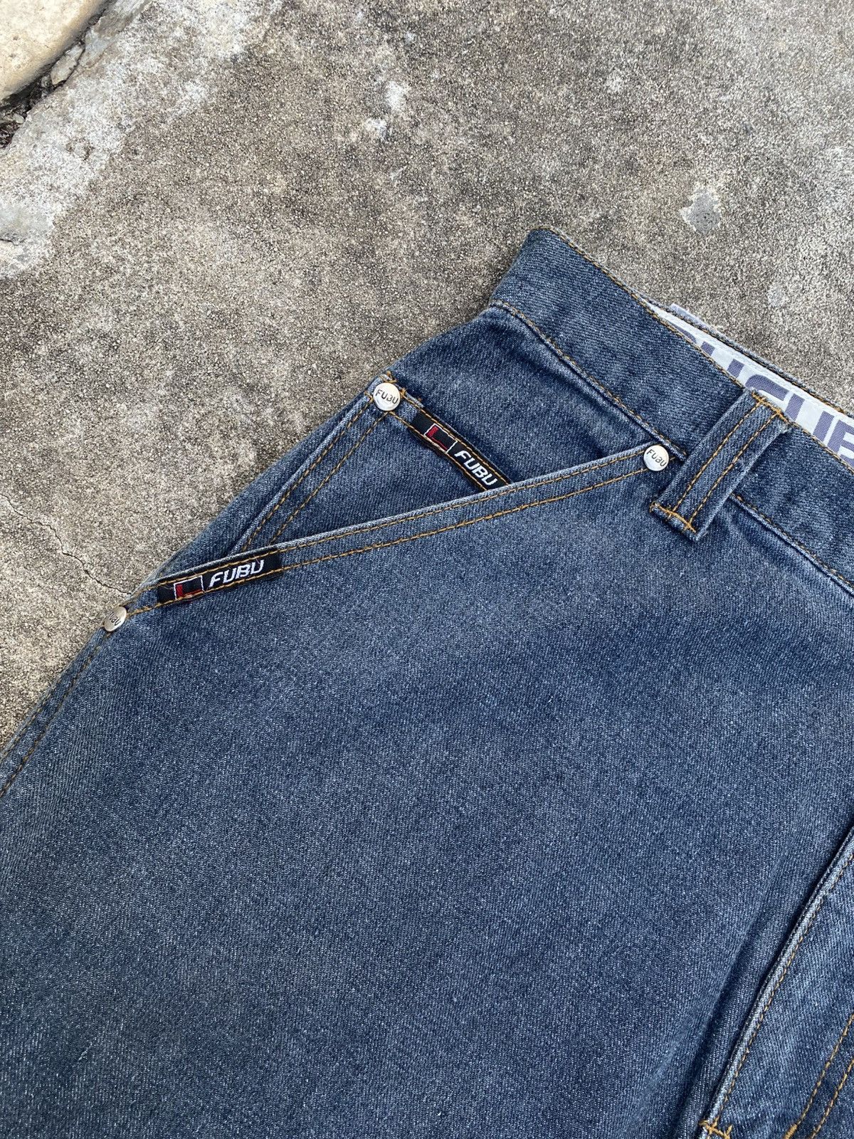 Fubu Vintage Y2K Fubu Denim Carpenter Logo Embroidery Size US 34 / EU 50 - 11 Thumbnail