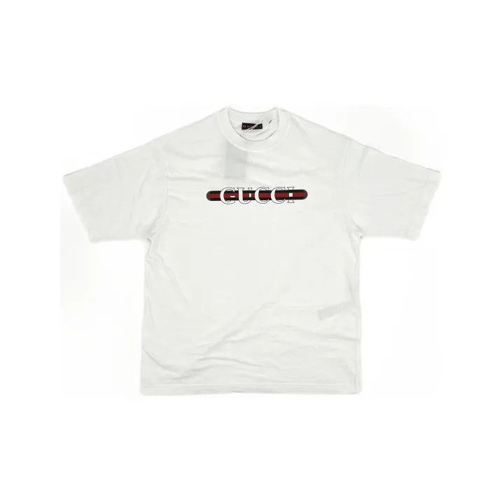Gucci Gucci Gucci Lido Logo Print White T-Shirt -2506 Size US L / EU 52-54 / 3 - 2 Thumbnail