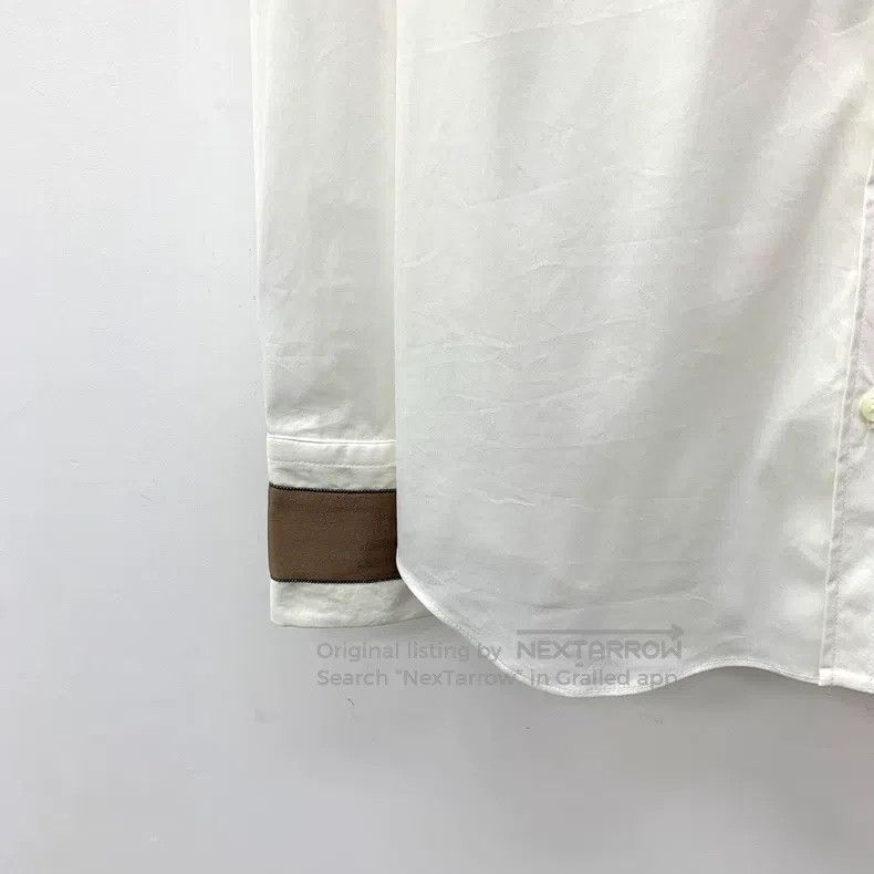 Brunello Cucinelli Brunello Cucinelli White Sleeve Cuff Beaded Cotton Collar Size M / US 6-8 / IT 42-44 - 4 Thumbnail