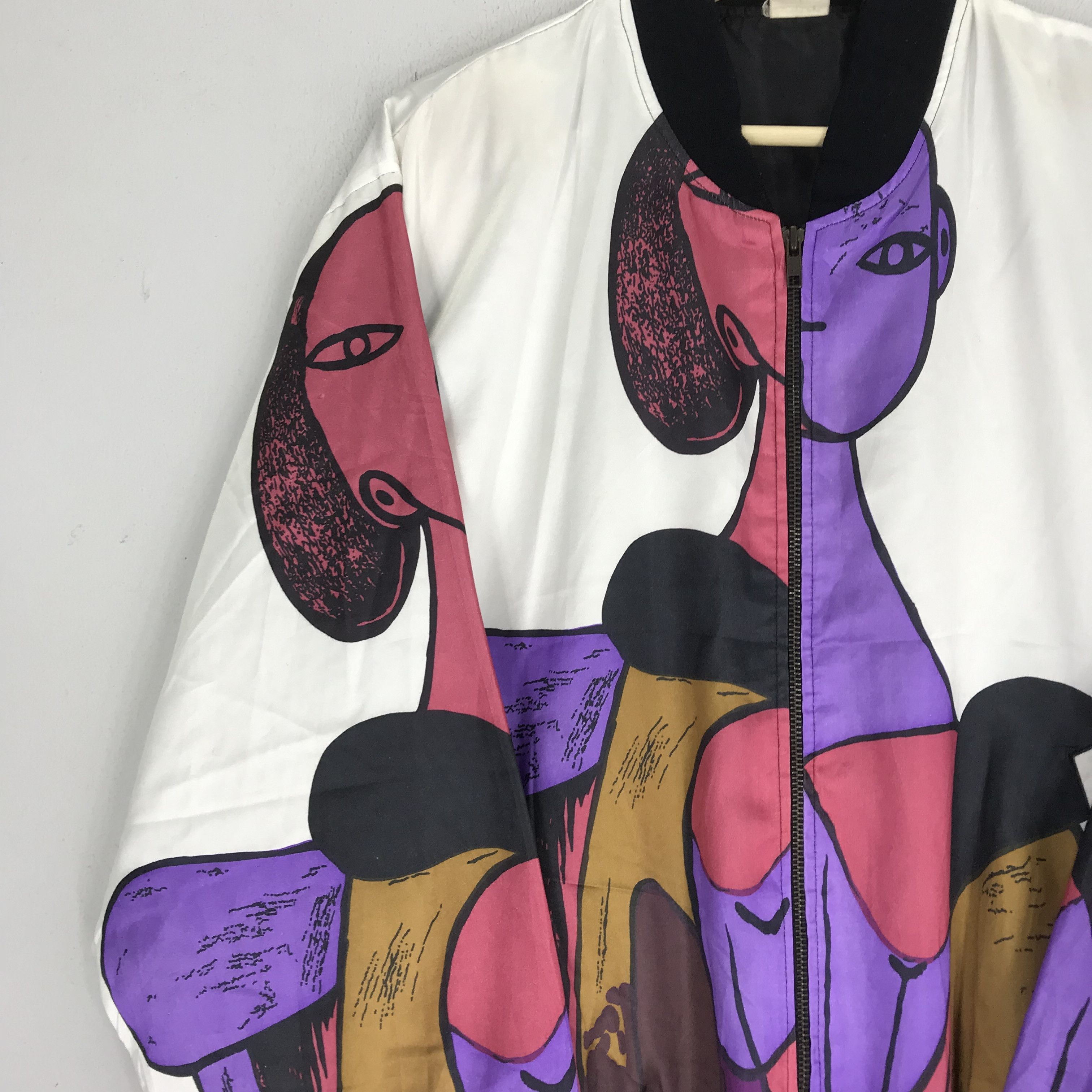 Vintage Vintage 90s Picasso Pop Art Style Baroque Silk Jacket Size US L / EU 52-54 / 3 - 6 Thumbnail