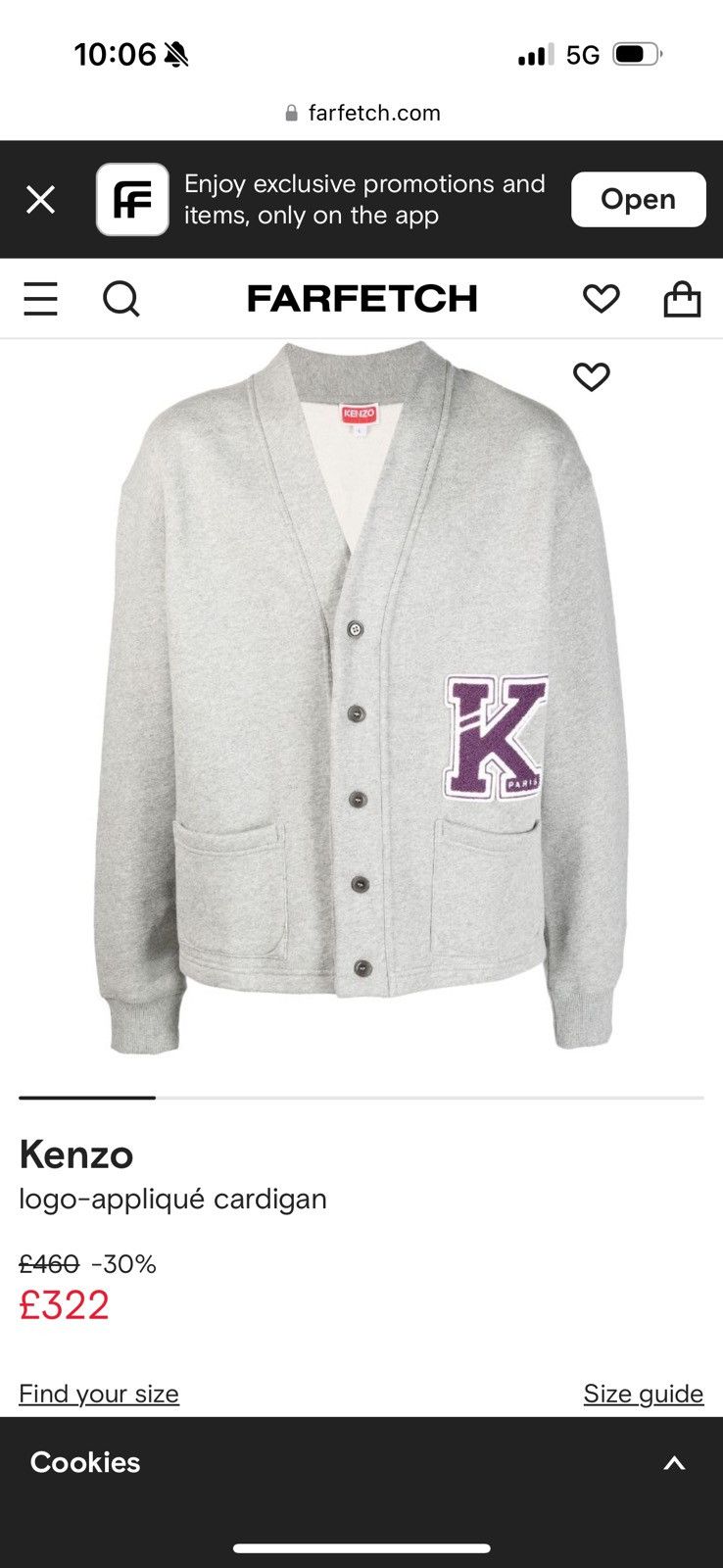 Kenzo KENZO varsity cardigan sweatshirt Tape Measurements in photo Size US S / EU 44-46 / 1 - 22 Thumbnail
