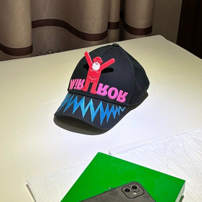 Walter Van Beirendonck walter van beirendonck Doll letter embroidery hat black ha Size ONE SIZE - 1 Thumbnail