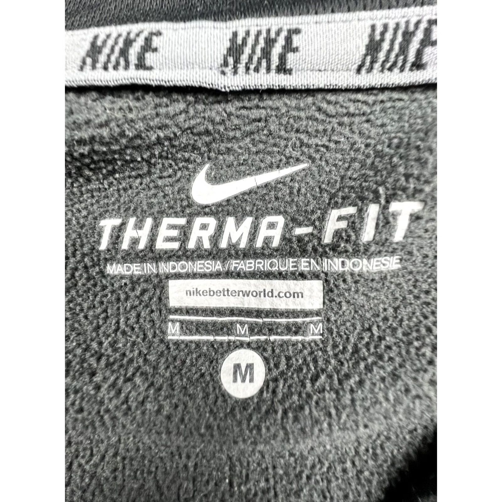 Nike Nike Hoodie Mens Medium Gray Therma-Fit Full Zip Fleece Logo Jacket Size US M / EU 48-50 / 2 - 3 Thumbnail