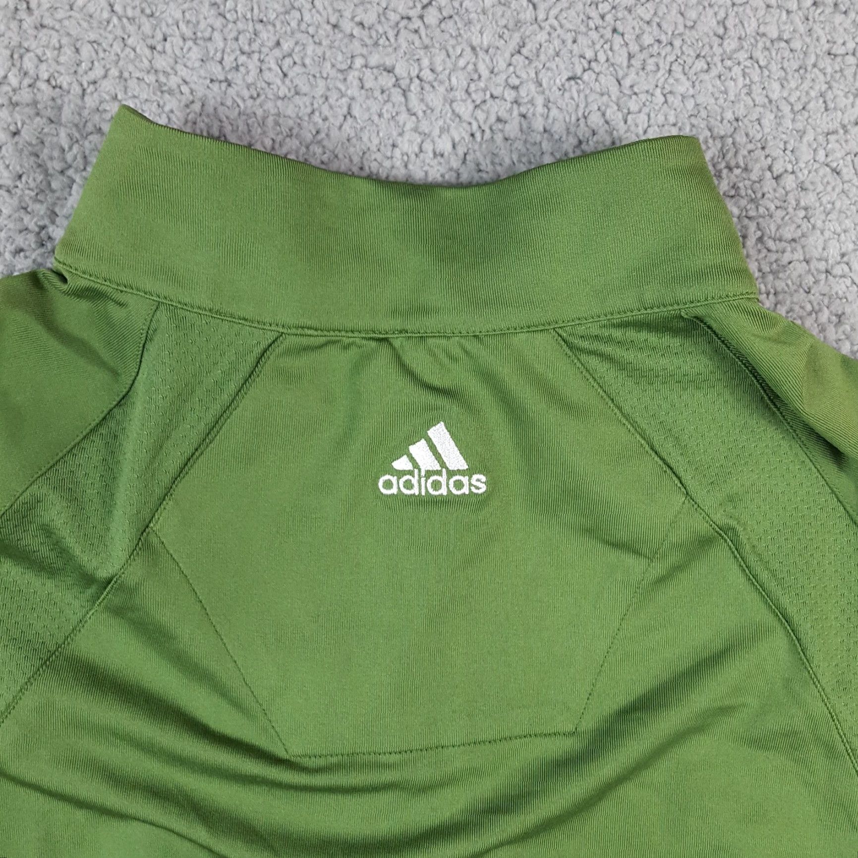 Adidas VINTAGE adidas ClimaCool Green Athletic Golf Polo Shirt Large Zip Short Sleeve Mens 90s Classic Size US L / EU 52-54 / 3 - 7 Thumbnail