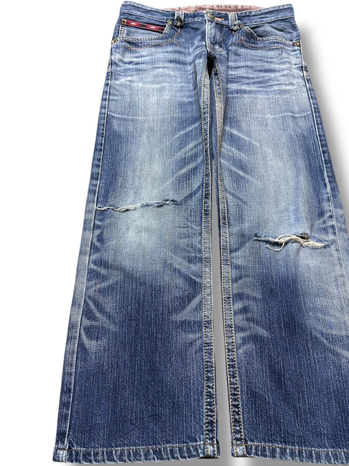 Edwin Vintage Edwin Exclusive Vintage Whiskers Distressed Denim Size US 30 / EU 46 - 3 Thumbnail