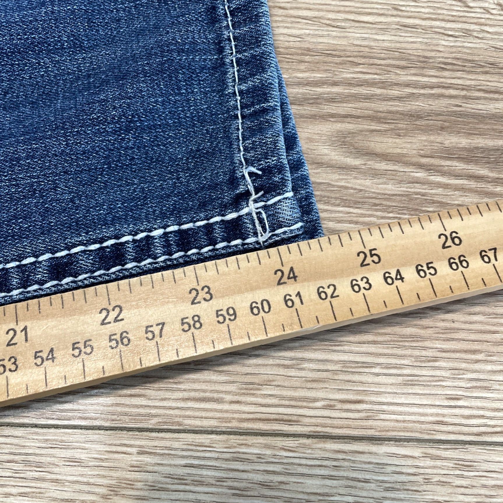 Vintage VINTAGE Rue 21 Womens Capri Jeans Low Rise Distressed Blue Denim Size 11/12 Size 32" / US 10 / IT 46 - 7 Thumbnail