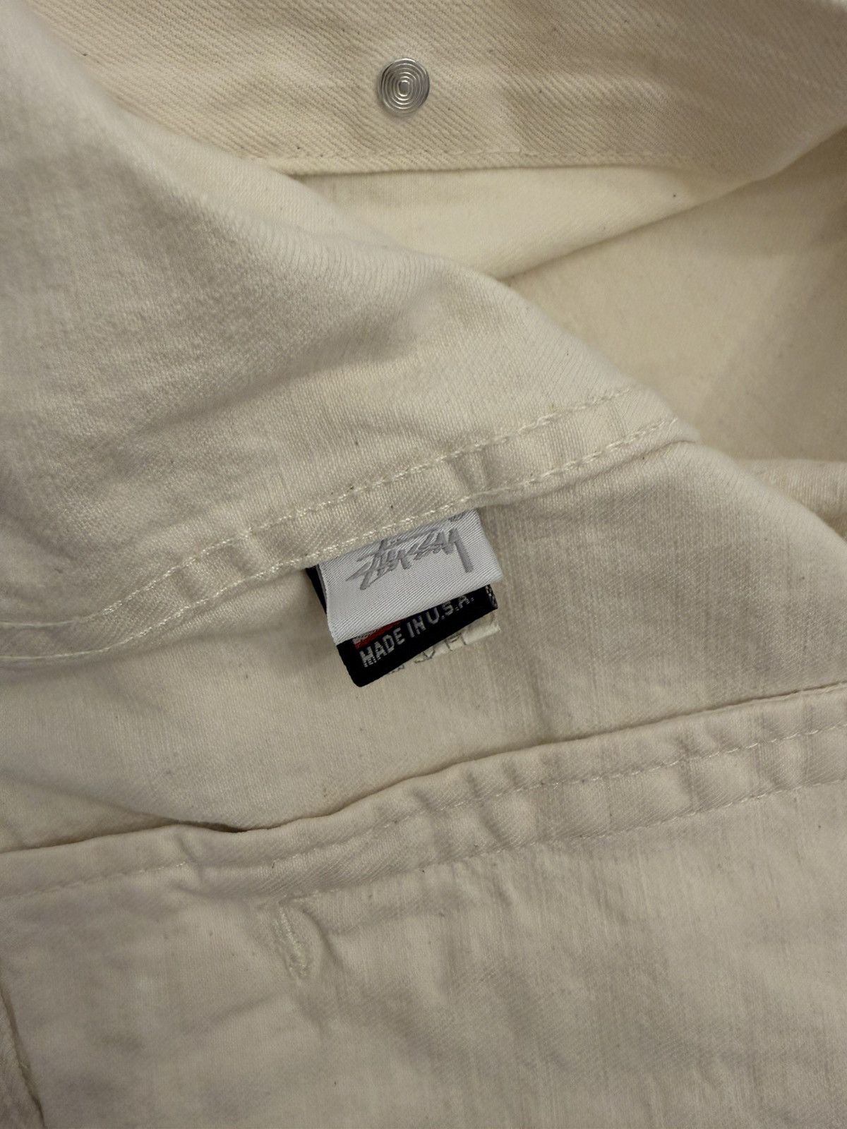 Stussy Stüssy Lined Denim Trucker Jacket Natural Cream Size Large Size US L / EU 52-54 / 3 - 4 Thumbnail