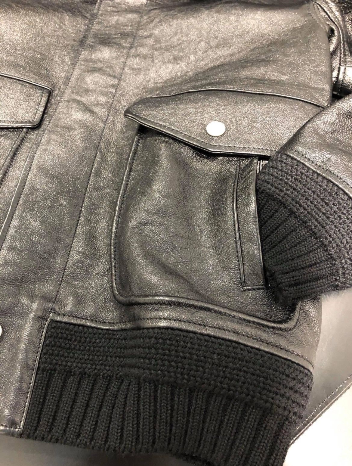 Saint Laurent Paris 18SS HEAVEN Embroidered Aivator Leather Jacket sz50 Size US M / EU 48-50 / 2 - 4 Thumbnail