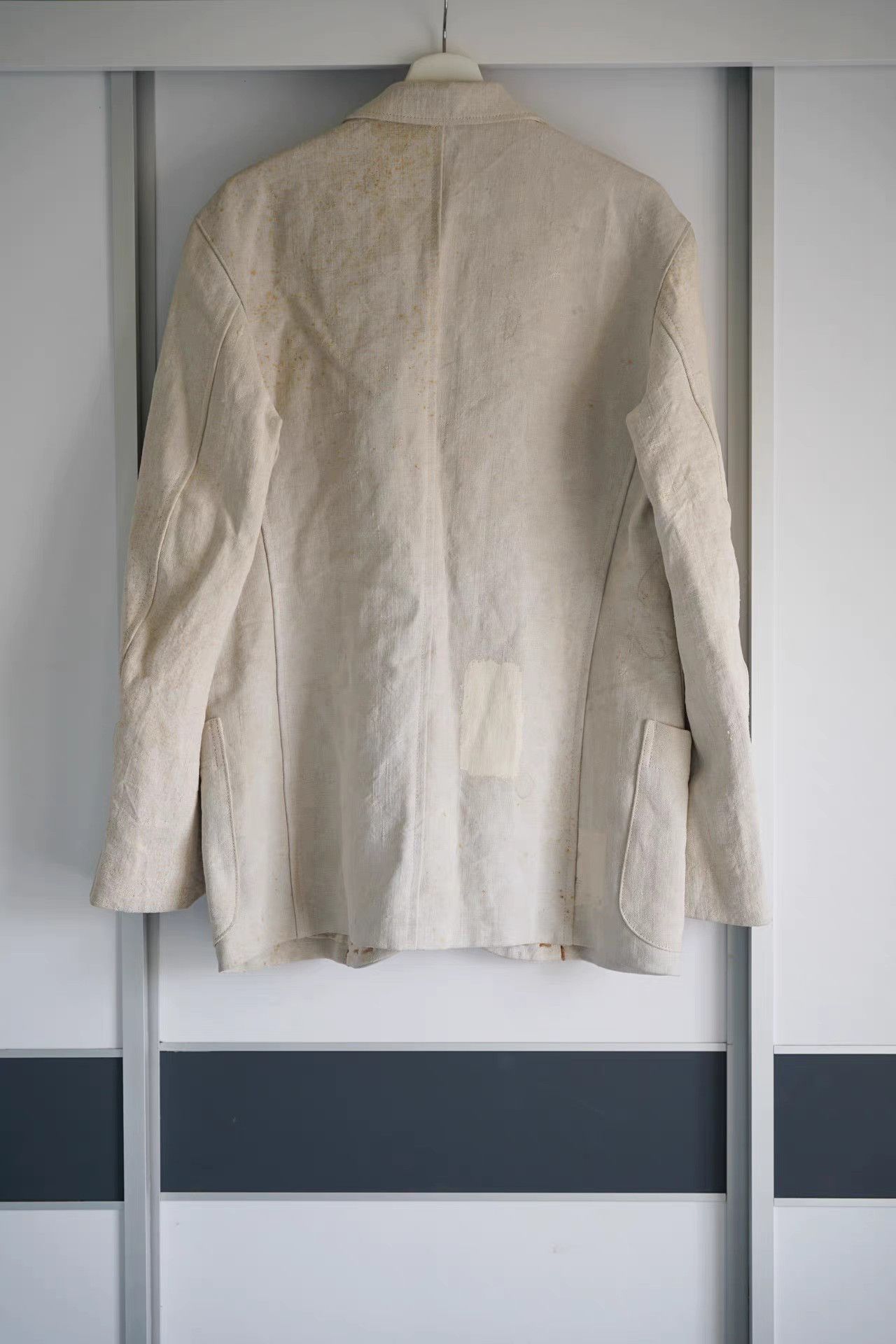Yohji Yamamoto Yohji Yamamoto 05aw Silver Button Stitching Burlap Blazer K4 Size US M / EU 48-50 / 2 - 2 Thumbnail