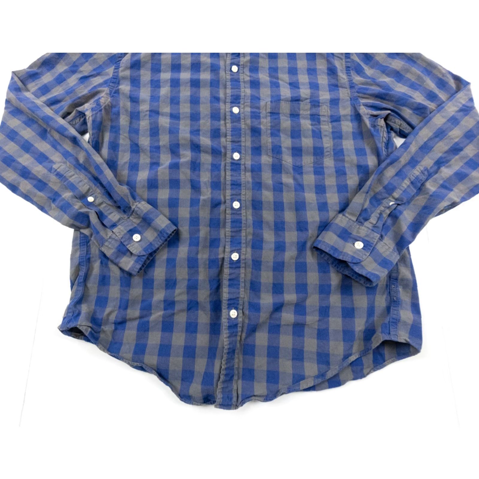 J.Crew J.CREW Slim Fit Button-Up Shirt Adult Large Blue Plaid Long Sleeve Mens Size US L / EU 52-54 / 3 - 3 Thumbnail