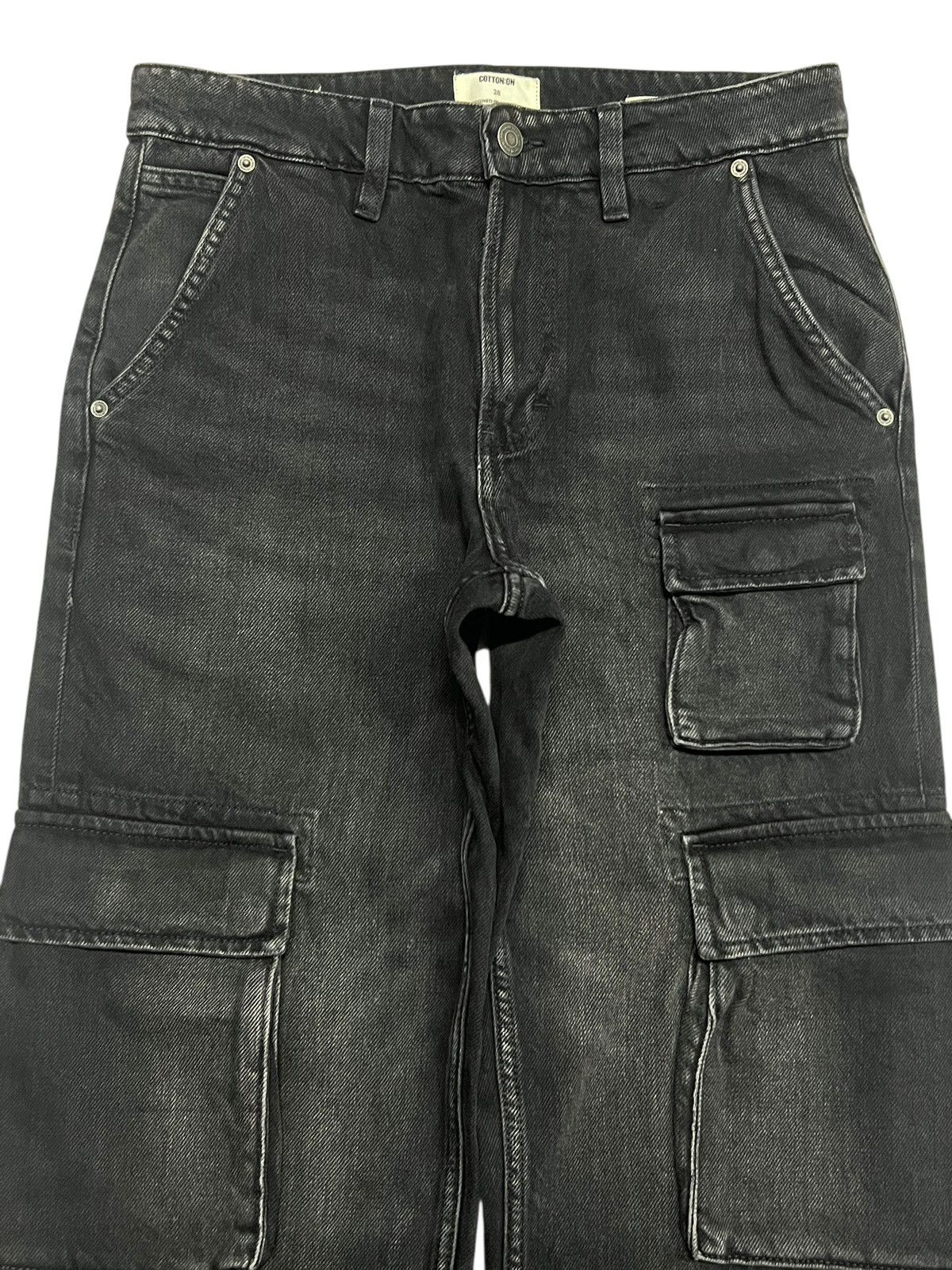 Asos Cotton On Baggy Fit Jeans Faded Black Denim Contra Stich Size US 30 / EU 46 - 3 Thumbnail