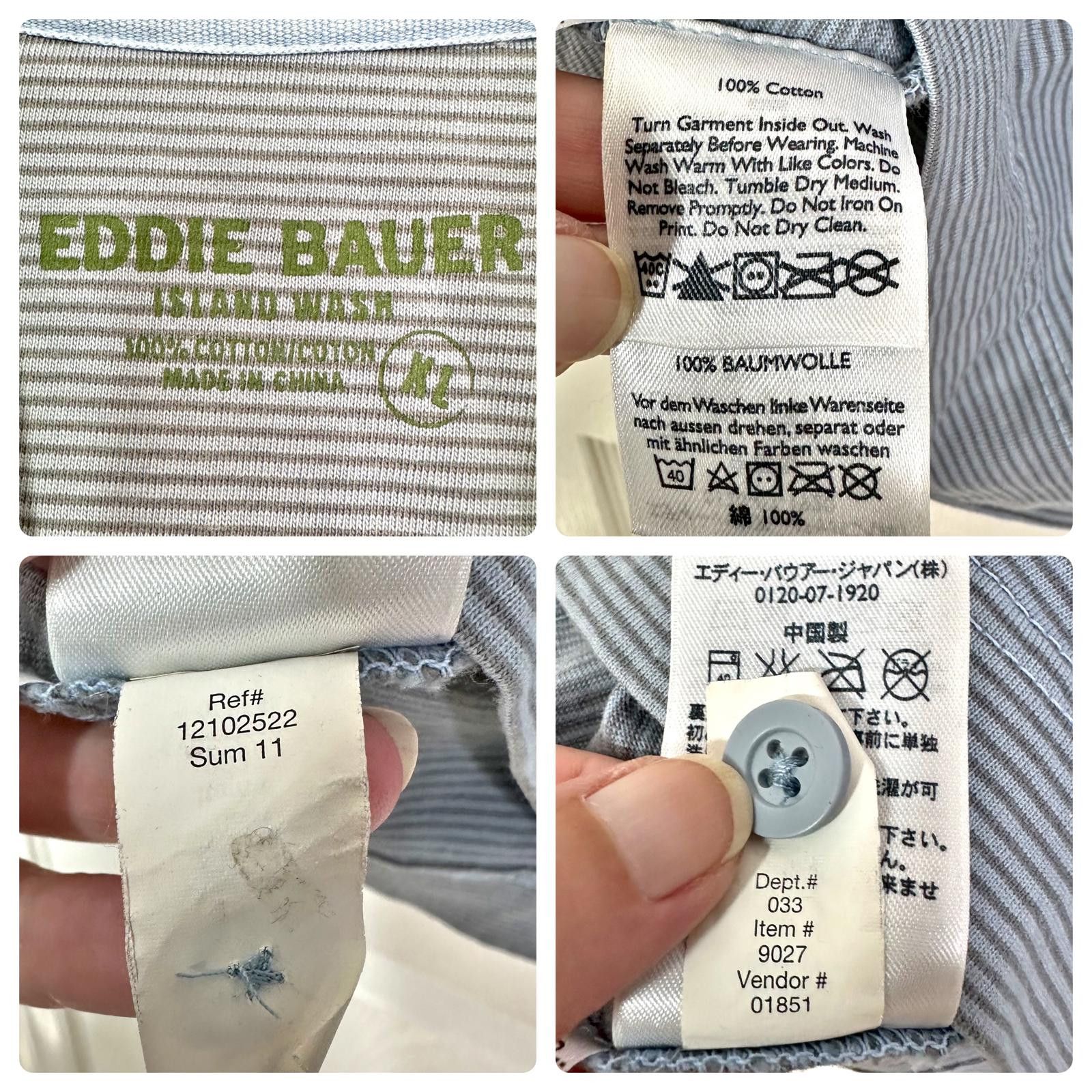 Eddie Bauer Eddie Bauer Island Wash Striped SS Polo Shirt Blue Men’s XL Size US XL / EU 56 / 4 - 6 Thumbnail